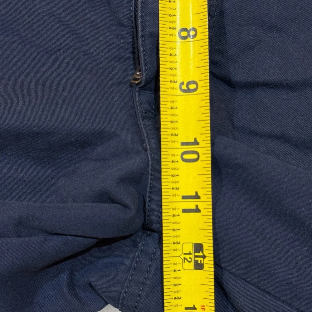 Dockers Chino Shorts Mens 36 Navy Blue Flat Front Cotton Preppy Casual